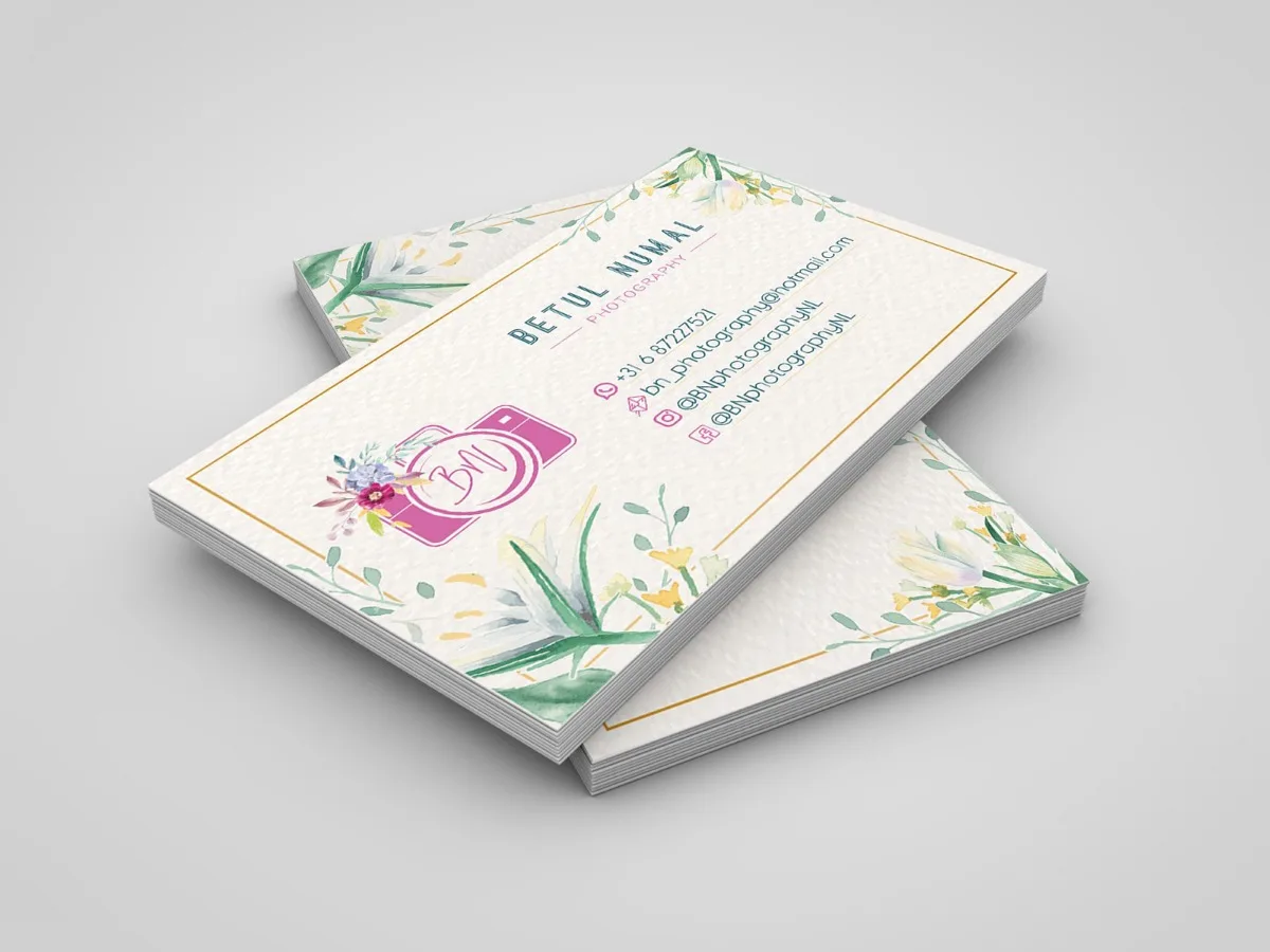 Betül Numal Photography business card design