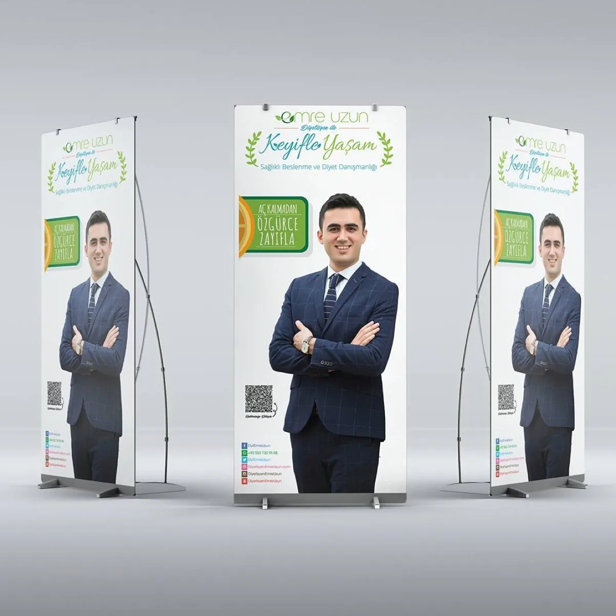 Dietitian Emre Uzun roll-up design
