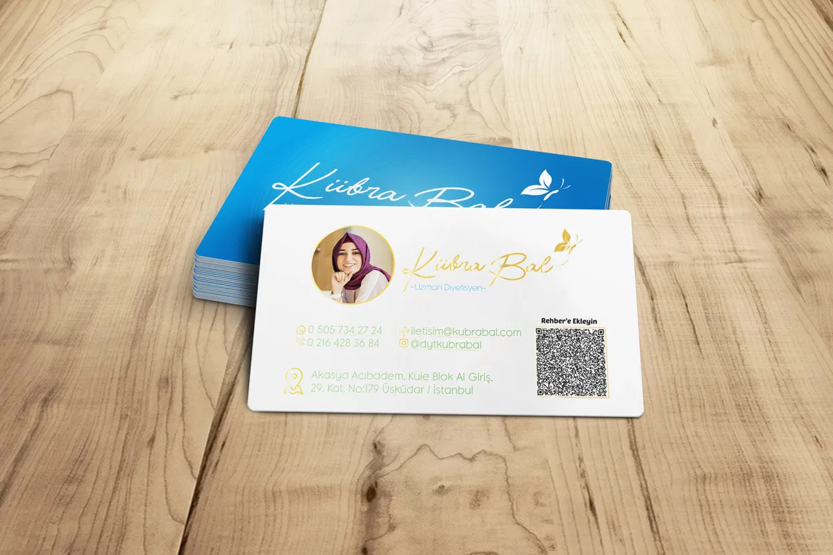 Dietitian Kübra Bal business card design